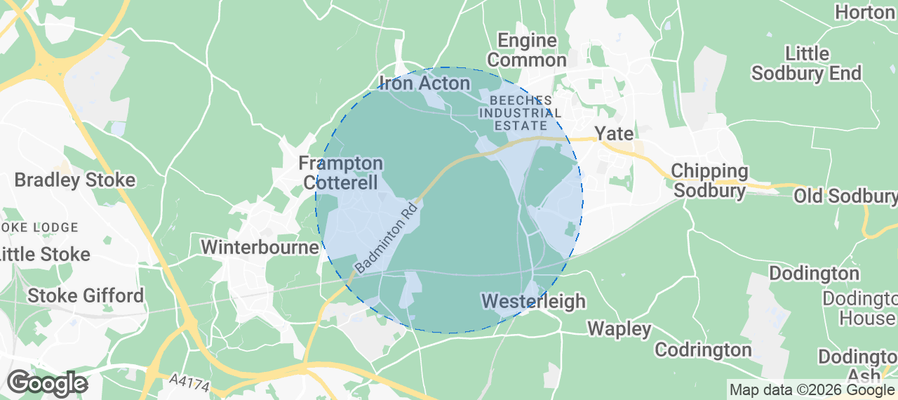 South Gloucestershire Airbnb map